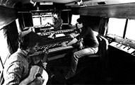 Tony and Jon - In the mobile studio with Tom Newman.