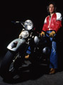 Jon Field posing on his Harley circa 1976. © Chris Nation